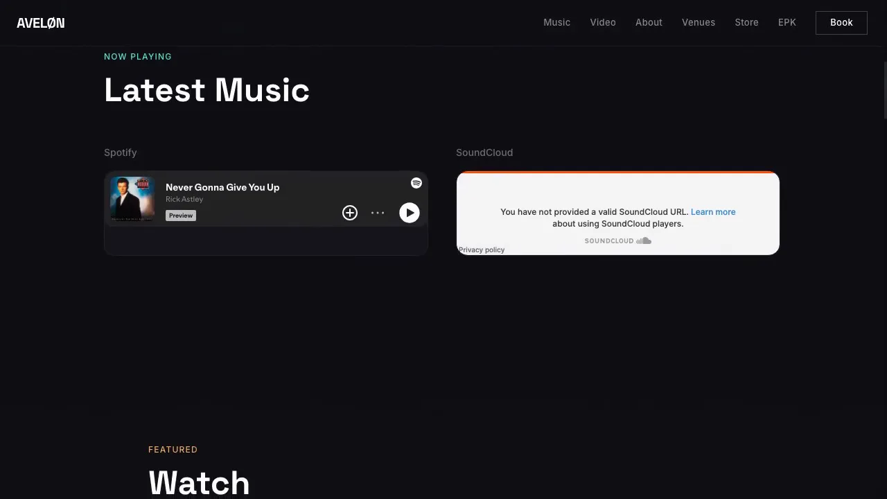 AVELON Artist Platform