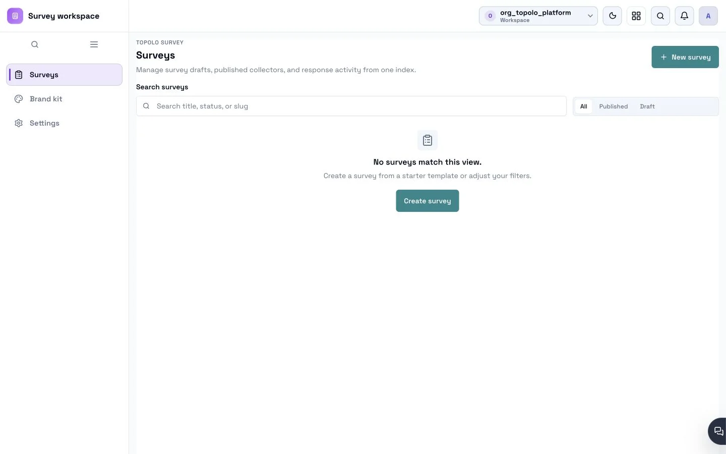 Topolo Venue Survey
